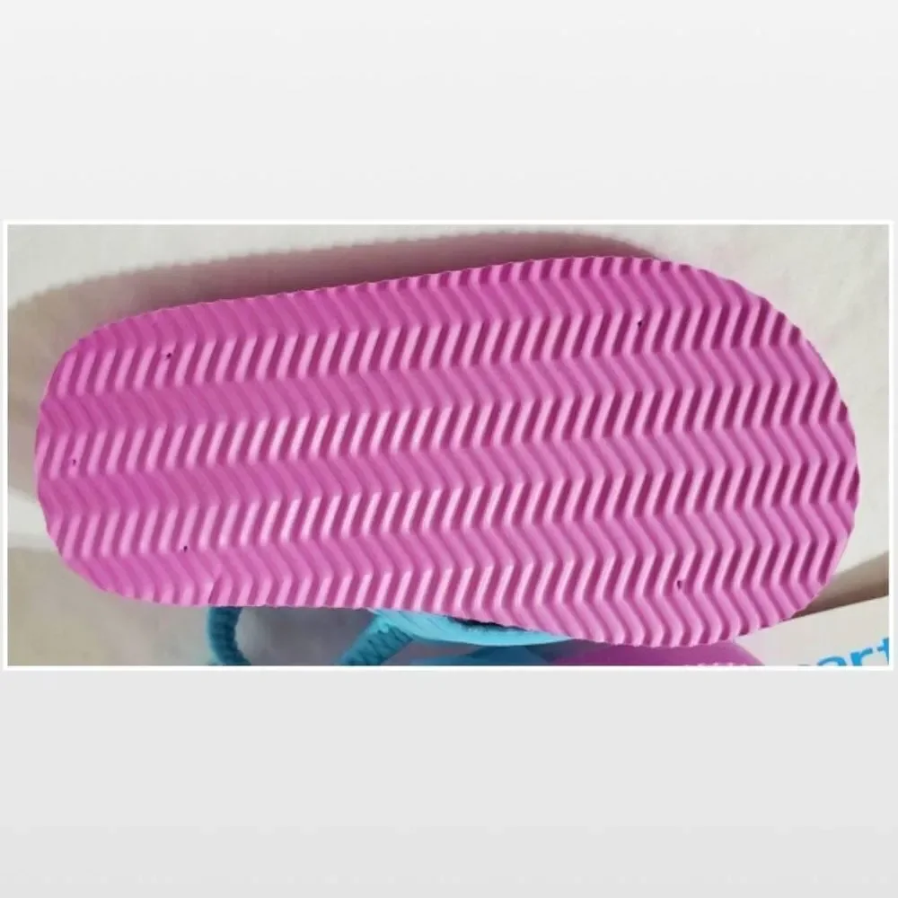 New Carters Kid Flip Flops Purple Unicorn Casual Sandal Shoes Girl Size 5 6